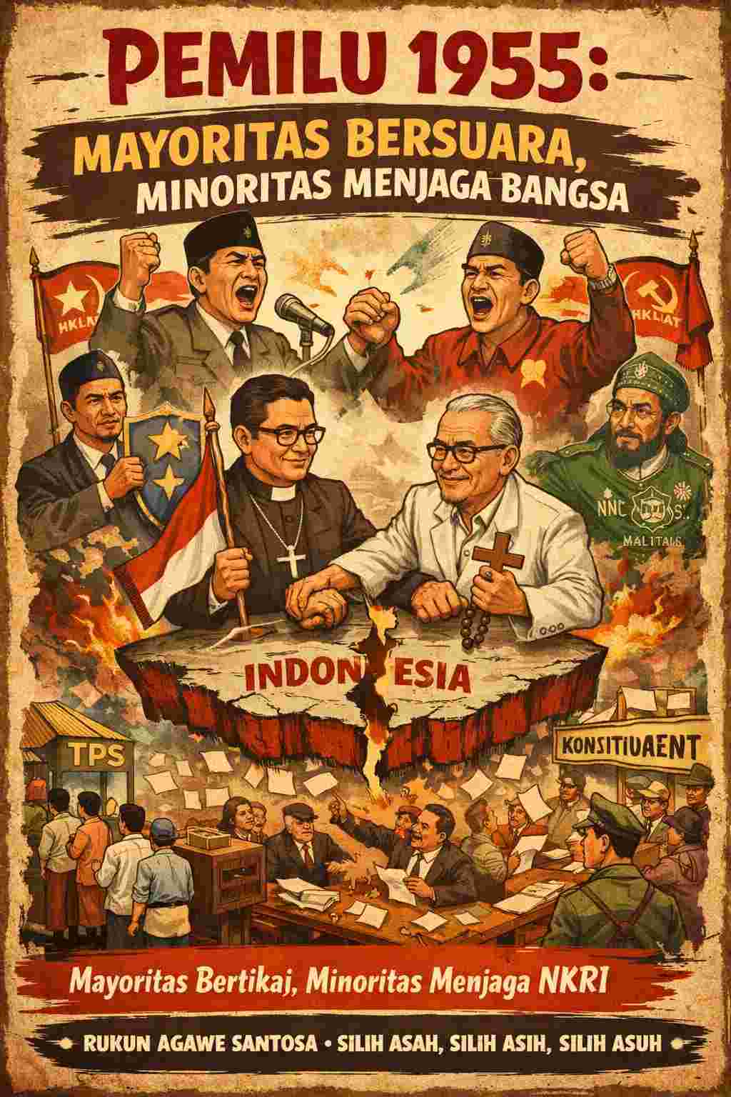 Pemilu 1955: Mayoritas Bersuara, Minoritas Menjaga Bangsa