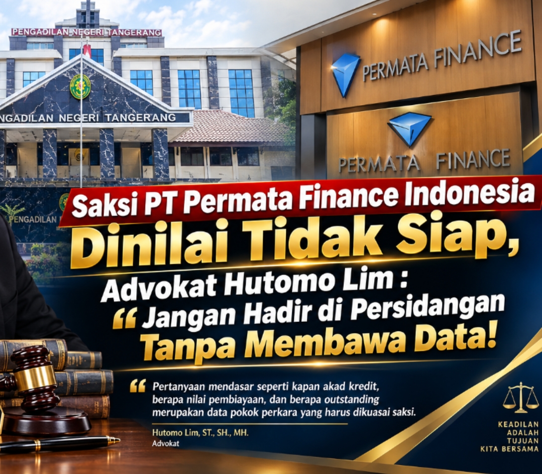 Hutomo Lim Desak OJK Tindak Tegas PT Permata Finance Indonesia” Jangan Biarkan Leasing Beroperasi Tanpa Standar Pelayanan yang Layak!